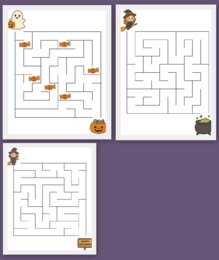 Karty pracy i aktywności na HALLOWEEN - pdf plus jpg! a4 do druku