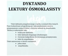 DYKTANDO - LEKTURY ÓSMOKLASISTY