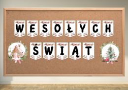 NAPIS WESOŁYCH ŚWIĄT DO DRUKU