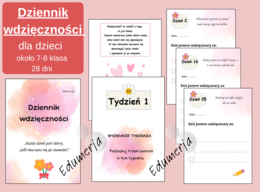 „Dziennik wdzięczności dla uczniów 7-8” – 28 dni uważności, refleksji i radości z codzienności. klasy7-8