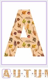 AUTUMN- literkowy baner girlanda