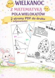 Kolorowanka matematyczna – pola wielokątów –matematyka klasa 5 - Wielkanoc
