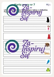 Pismo uproszczone- karty pracy