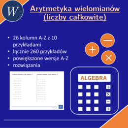 Arytmetyka wielomianów (liczby całkowite) | matematyka, algebra | 26 kolumn