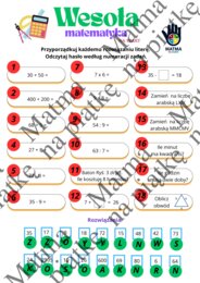 Pierwsza lekcja matematyki w klasie 4 - powtórka