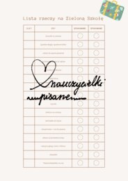 lista na Zieloną Szkołę
