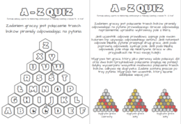 A - Z quiz wyrażenia algebraiczne (powtórzenie) kl. 6, 7, 8