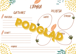 Liryka, epika i dramat - notatki do uzupełnienia (powtórka przed egzaminem ósmoklasisty i nie tylko)