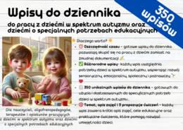 Wpisów do Dziennika dla Nauczycieli i Terapeutów Dzieci w Spektrum Autyzmu