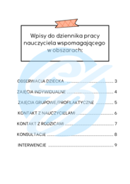 Nauczyciel wspomagający w szkole podstawowej – przykładowe wpisy do dziennika