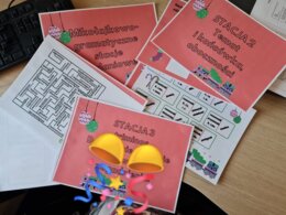 Mikołajkowe stacje zadaniowe - rzeczownik, przymiotnik