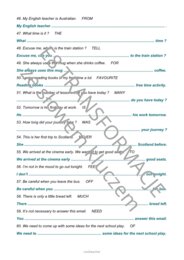 E8 Transformacje zdań ze słowem kluczem