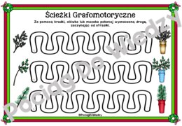 Boże Narodzenie - Ścieżki grafomotoryczne