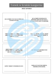 Tomek w krainie kangurów – Pytania i Odpowiedzi | Interaktywne karty do lektury