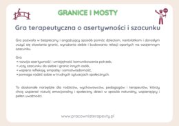 Gra terapeutyczna o asertywności i szacunku „Granice i mosty”