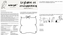 Czytanie ze zrozumieniem - legendy - klasa IV, V