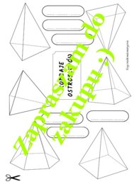 Lapbook ostrosłupy - propozycja materiałów
