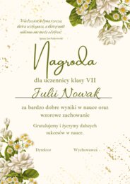 Wzory dyplomów i druków na zakończenie roku szkolnego