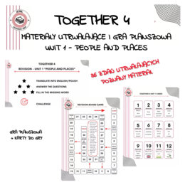 Together 4 Unit 1 - zestaw: Vocabulary Activities + Grammar Activites + Revision Board Game