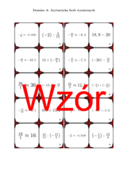 Domino - Arytmetyka liczb wymiernych | matematyka
