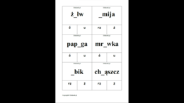 Klamerkowa ortografia – zwierzęta (mini pakiet)