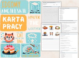 Najpopularniejsze angielskie idiomy – Karta pracy dla uczniów, Ćwiczenia zwrotów - język angielski, (poziom A2, szkoła podstawowa), PDF do druku