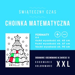 Choinka matematyczna xxl - aktywizująca kolorowanka