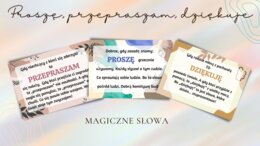 Plakat - przepraszam, proszę, dziękuje