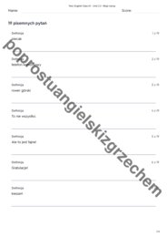 English Class A1 - Unit 2 - testy