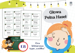 Głowa Pełna Haseł. Gra lekturowa typu „CZÓŁKO”. Bohaterowie lektur. Egzamin ósmoklasisty
