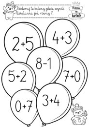 Zimowe odliczanie z zadaniami - klasa 1 szkoła podstawowa