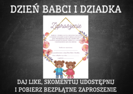 Dzień Babci i Dziadka - Bezpłatne zaproszenie