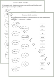 Jesienne ułamki dziesiętne