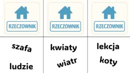 Powtórka gramatyki - memory z częściami mowy