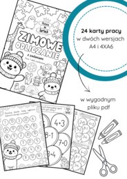 Zimowe odliczanie z zadaniami - klasa 1 szkoła podstawowa