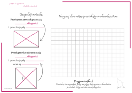 Prostokąty i kwadraty - notatka do uzupełnienia