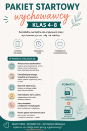 Pakiet Startowy Wychowawcy Klas 4–8 | Planer, Arkusze, Dziennik i Dokumentacja PDF