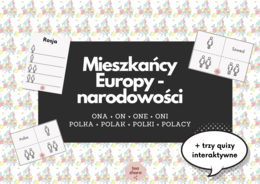 Mieszkańcy Europy (Polka, Polak, Polki, Polacy ...) rodzaj męskoosobowy polski dla obcokrajowców