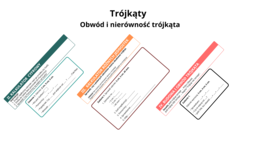 🌟 KARTY PRACY: TRÓJKĄTY – OBWODY + NIERÓWNOŚĆ TRÓJĄTA - 8 stron