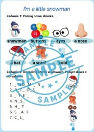 I'm a little snowman - karty pracy do piosenki