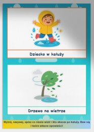 Karty obrazkowe "Deszcz i pogoda"