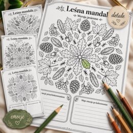 Kolorowanka antystresowa. Leśna mandala