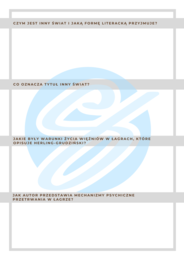 GUSTAW HERLING-GRUDZIŃSKI INNY ŚWIAT PYTANIA I ODPOWIEDZI DO LEKTURY MATURA