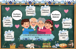 Zestaw „Dzień Babci i Dziadka” – 40 stron do druku! Gazetka| Zaproszenia| Kolorowanki| Główna grafika w formacie 4 x A4