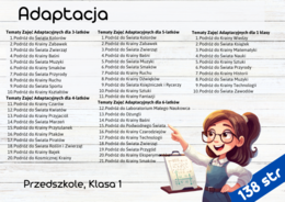 Propozycje zajęć adaptacyjnych - przedszkole, klasa 1 - adaptacja