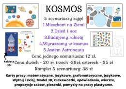 Wyruszamy w kosmos 5 scenariuszy zajęć (1 w cenie 12 zł, 5 w cenie 38 zł)