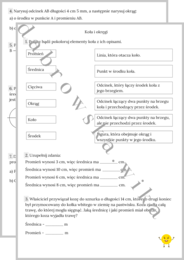 Koła i okręgi - karta pracy