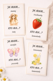 Karty „Ja mam… kto ma…?” – róże, jagody i lato