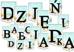 Napis: DZIEŃ  BABCI I DZIADKA