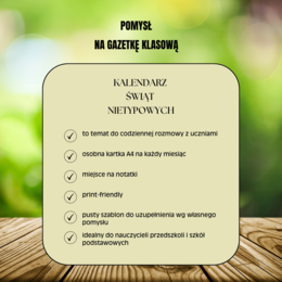 Kalendarz Świąt Nietypowych - pomysł na gazetkę